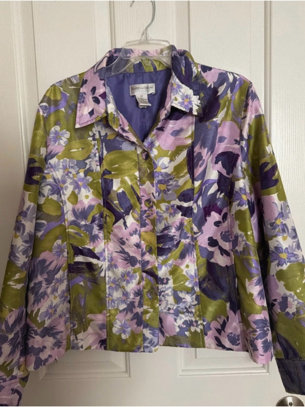 Draper’s and Damon’s Lilac & Olive Floral Lightweight Jacket Petite 18
